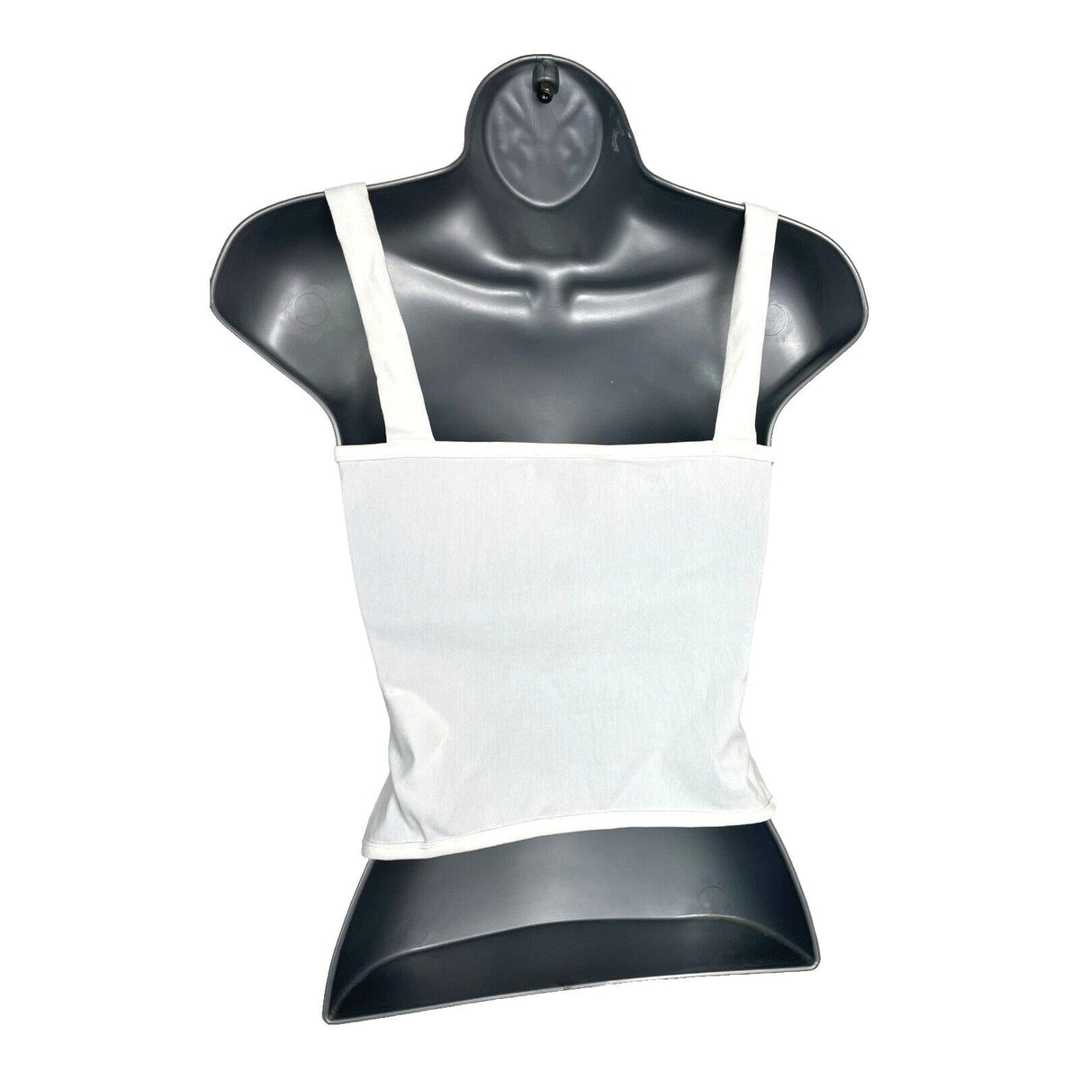 Pretty Little Thing White Vest Top Hook & Loop Front Women's UK Size 8 Stretch