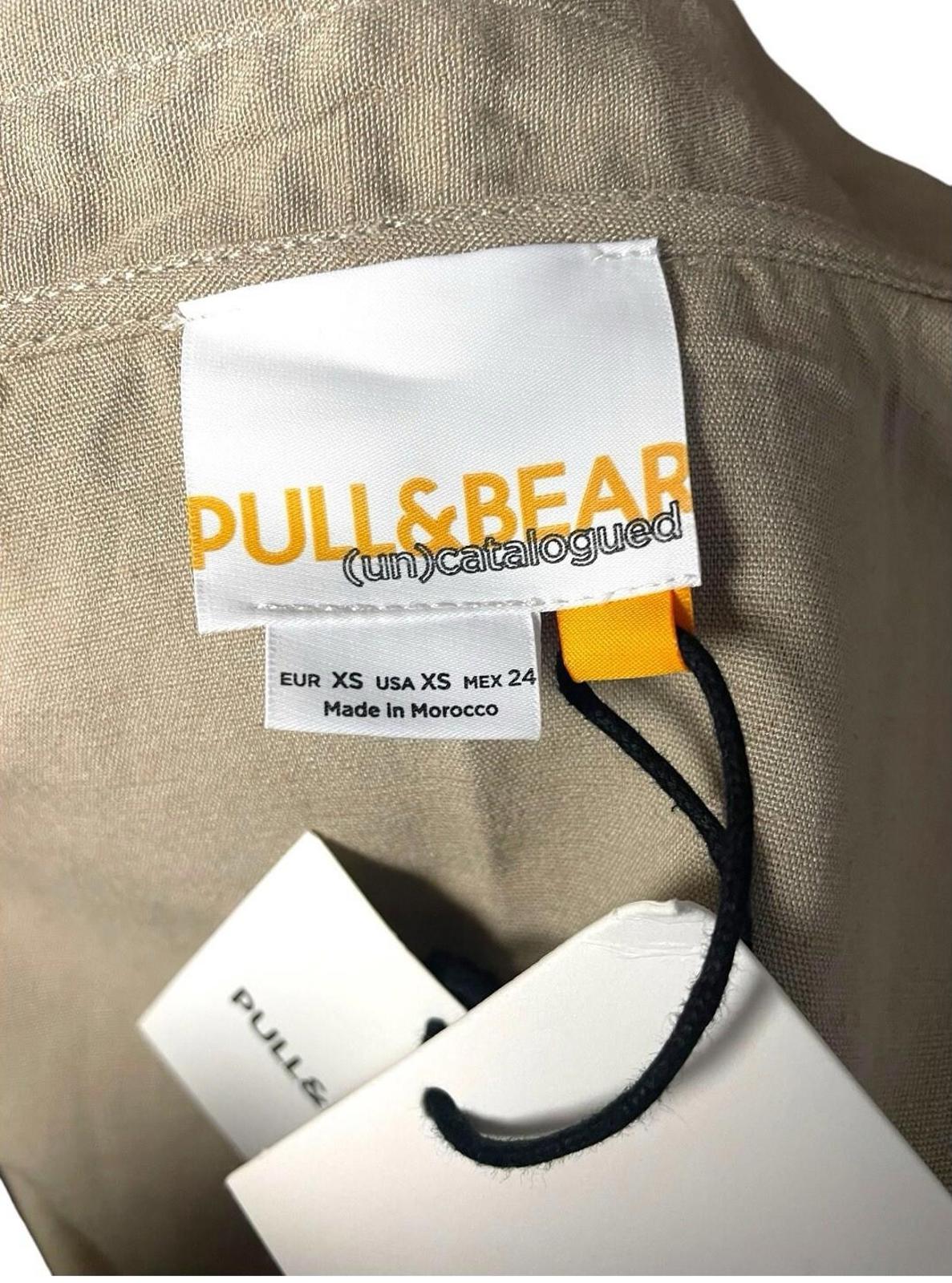 Pull&Bear Camel Skirt & Cropped Shirt Co-Ord Set Women's UK Size XS