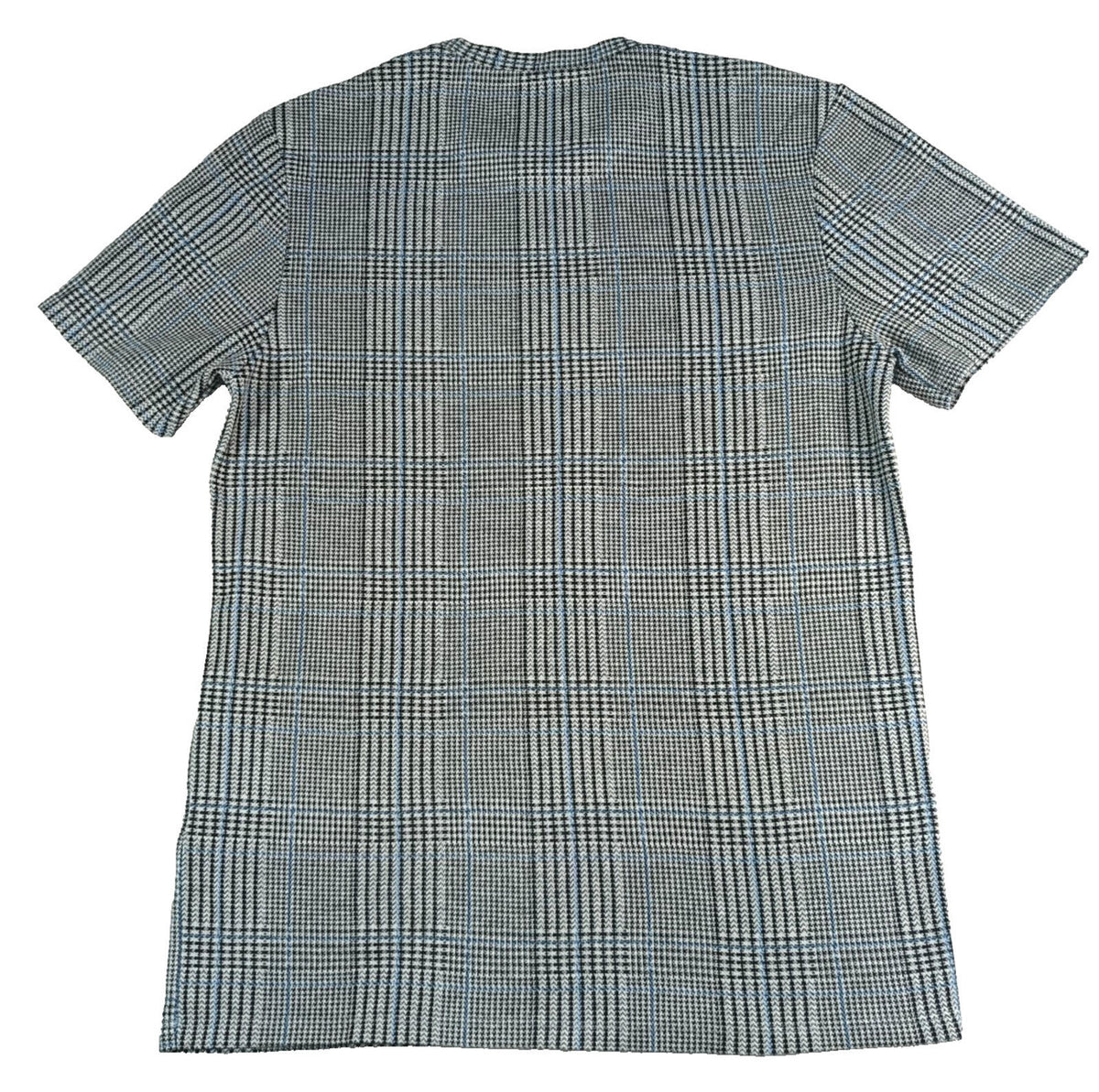 Topman Check T-Shirt Men's UK Size S Grey Crew Neck Gingham Easy Care