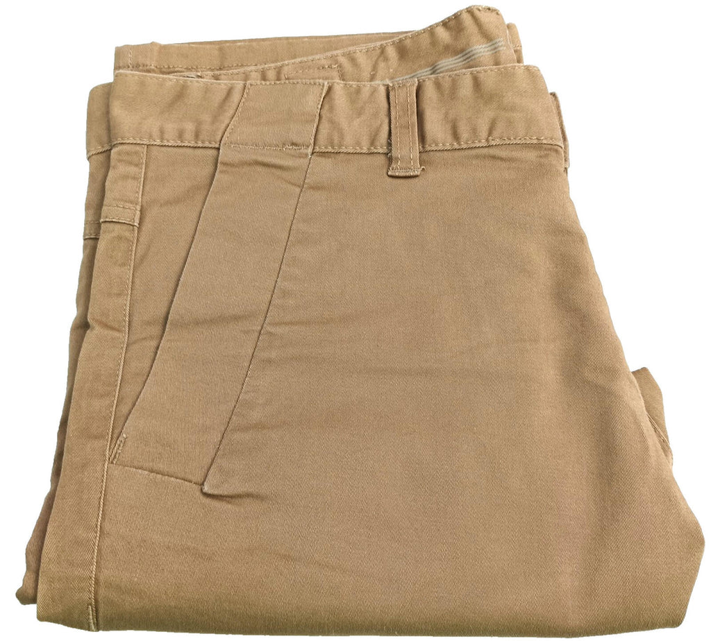 EJ Denim Chino Shorts Men's UK Size W34 Brown Tan Cotton Button Front