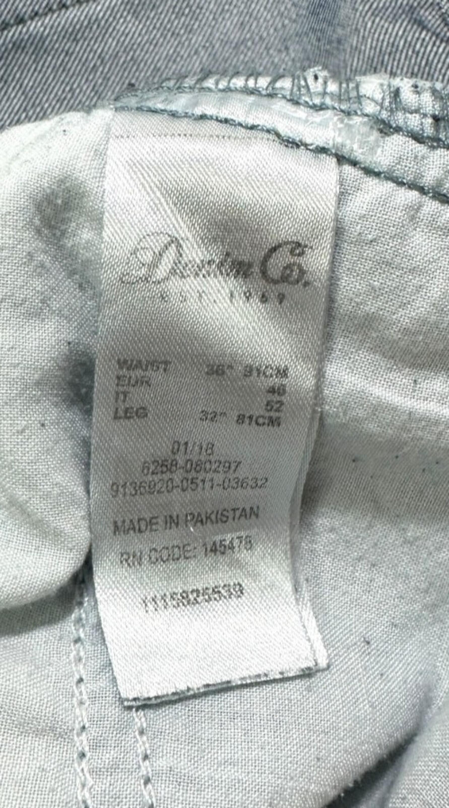 Denim & Co. Blue Denim Co Jeans Men's UK Size 36W 32L Blue Straight Zip Front 5 Pocket