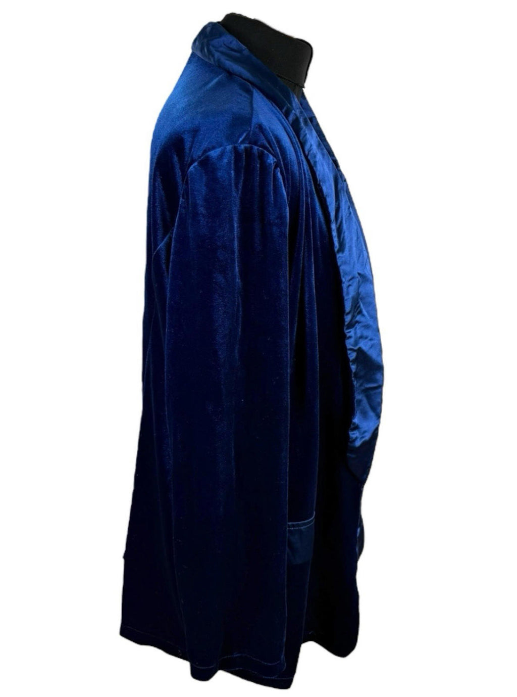 Shein Blue Velour Blazer Jacket Collared Women's UK Size XL (14-16)