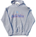 Gildan Gray USA High School Baseball Hoodie Men's UK Size M Grey Jersey Hooded Pockets