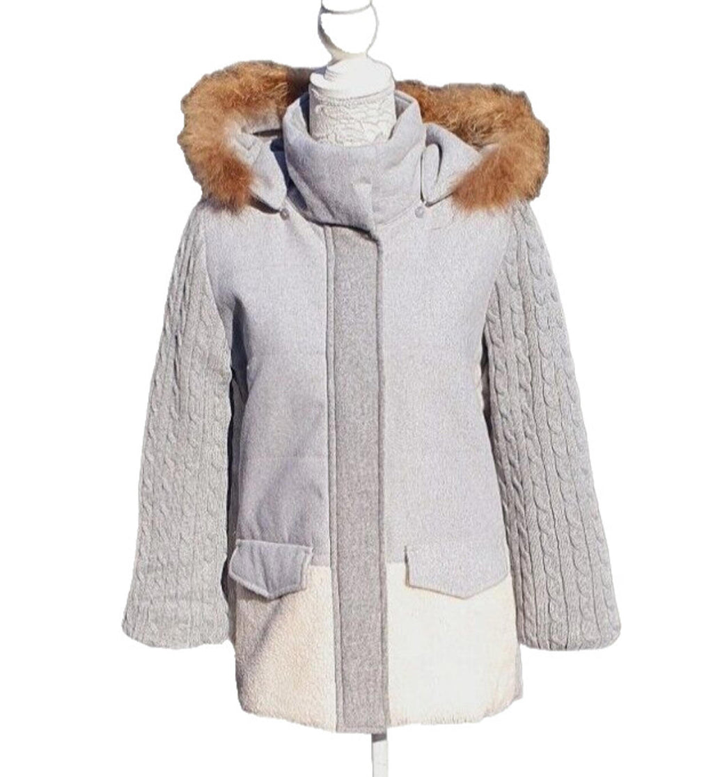 FLORYDAY Coat Jacket Knit Sleeve Women's UK Size 12