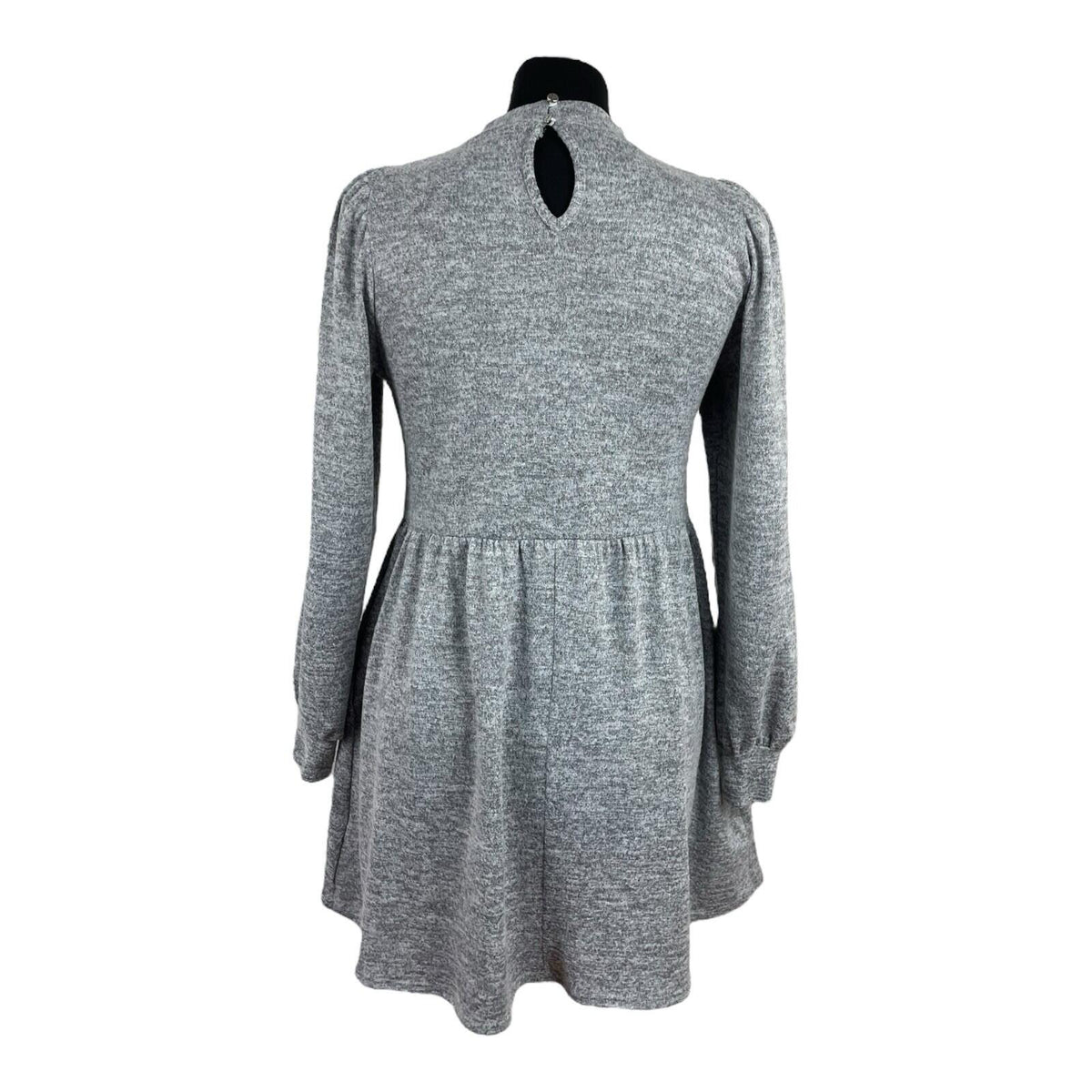 New Look Grey Mini Dress High Neck Long Sleeve Women's UK Size 8