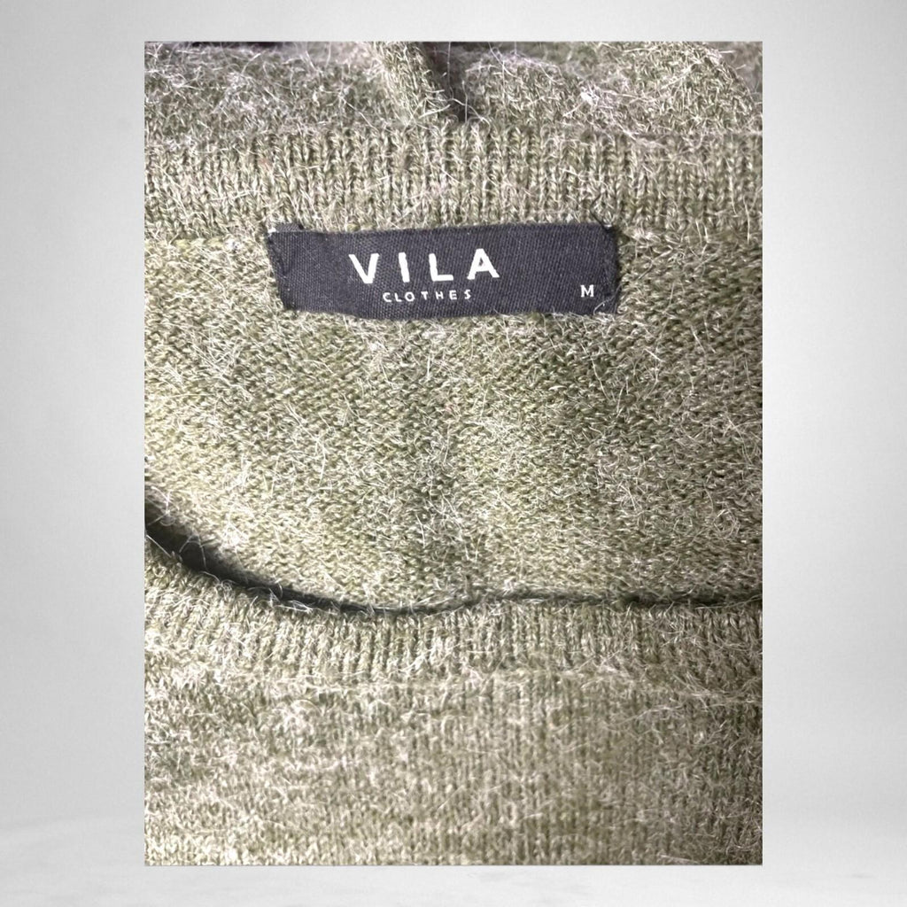 VILA Khaki Vila Jumper Dress Green Over Sized Summer Women's UK Size M