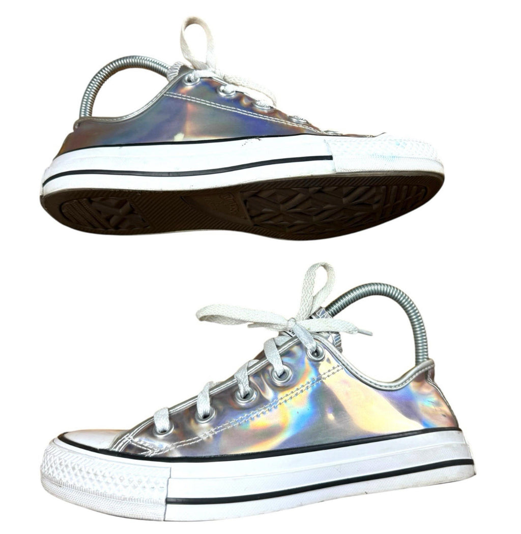 Converse All Star Low Top Sneakers Irredescent Lace Up UK Size 4