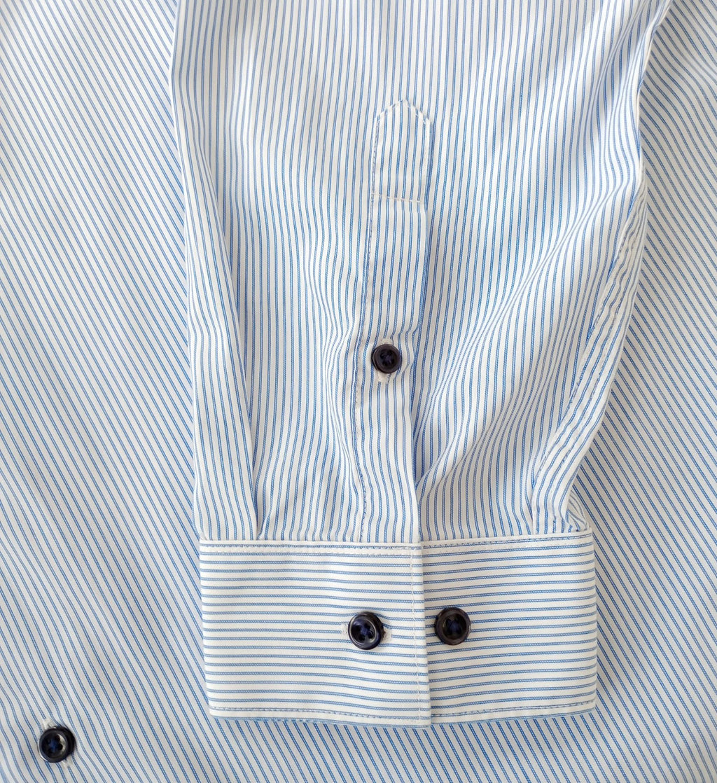 Next Shirt Men's UK Size 2XL Long Sleeve Blue Stripe 100% Cotton Easy Care
