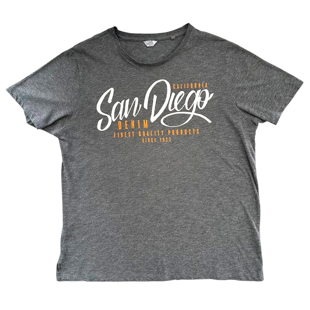 Next T Shirt Grey San Diego Graphic Print Crew Neck Men's UK Size XL