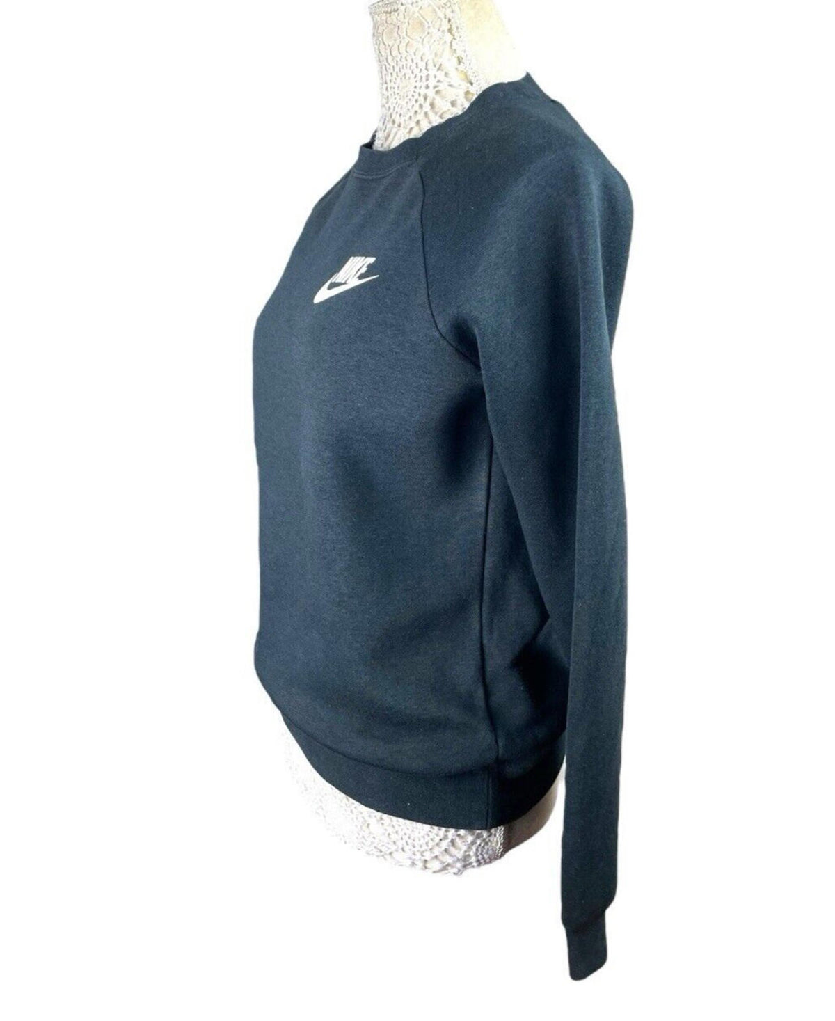 Nike Black Crew Neck Jersey Jumper Sweater Women's UK Size XS