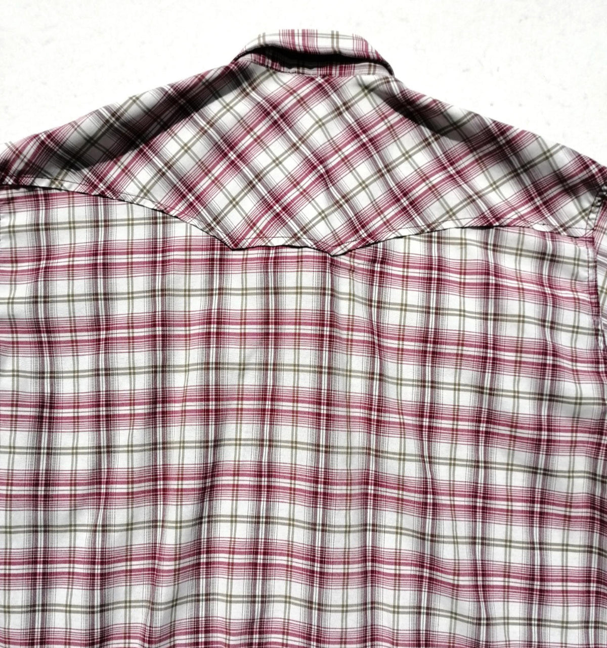Jacamo Men's Shirt UK Size XL Red White Check Graphic Print Snap Buttons Pockets