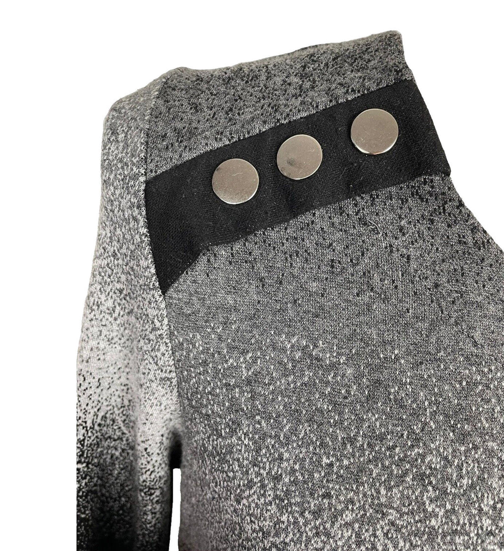 Jumper Dress Grey & Black Long Women's UK Size 8 - 10