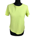 Peacocks Yellow Peacocks T-Shirt Top Women's UK Size 8 Neon Yellow Textured Lightweight