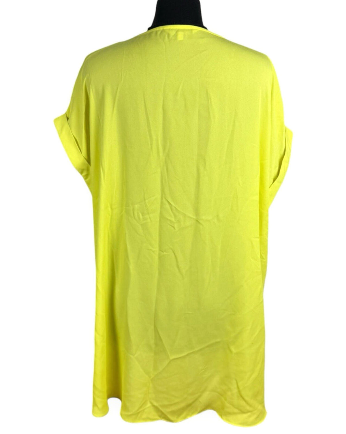 Peacocks Yellow Peacocks T-Shirt Blouse Top Women's UK Size 22 Zip Rayon Front Pocket Yellow