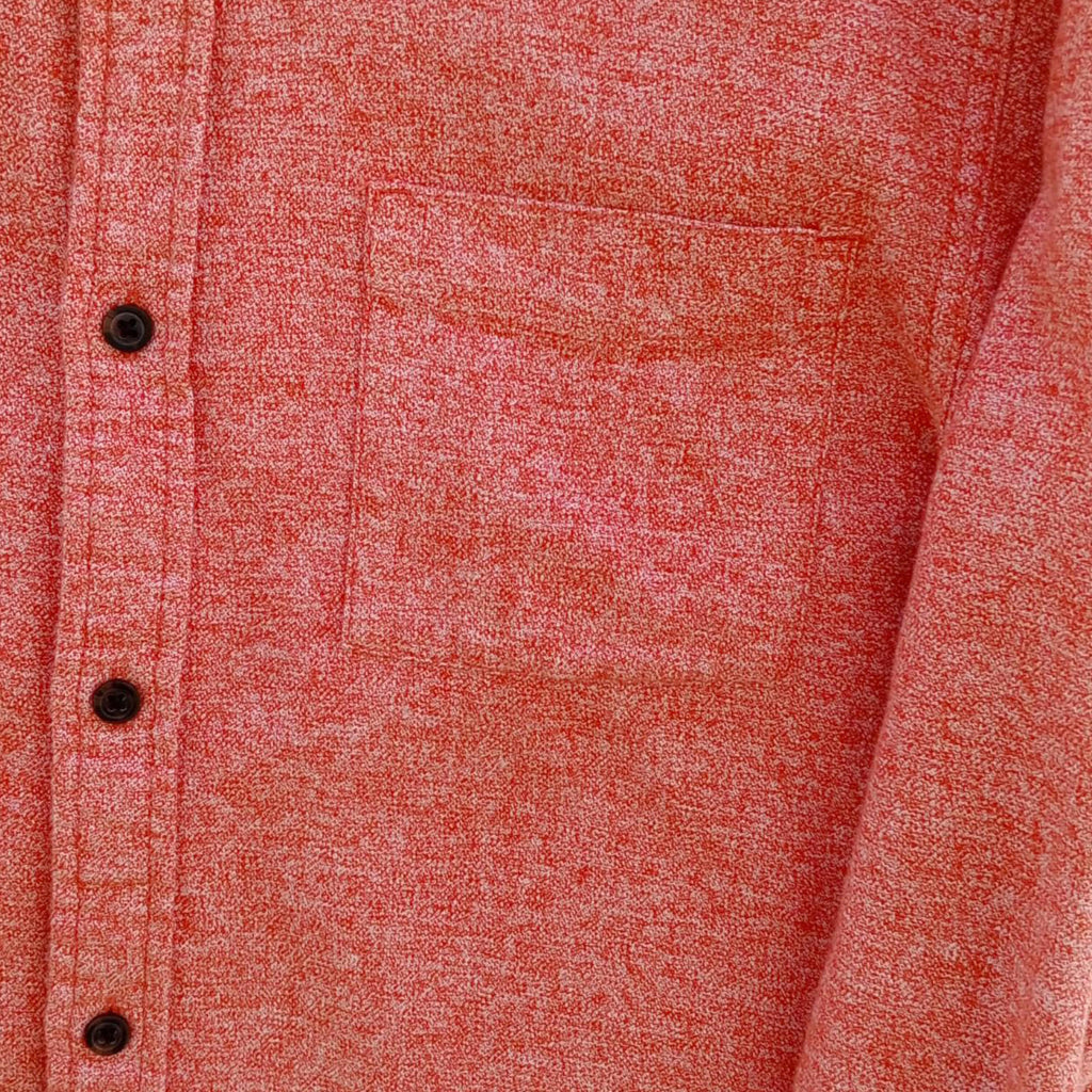 Mantary Shirt Orange Long Sleeved Pocket 100% Cotton UK Men's Size S