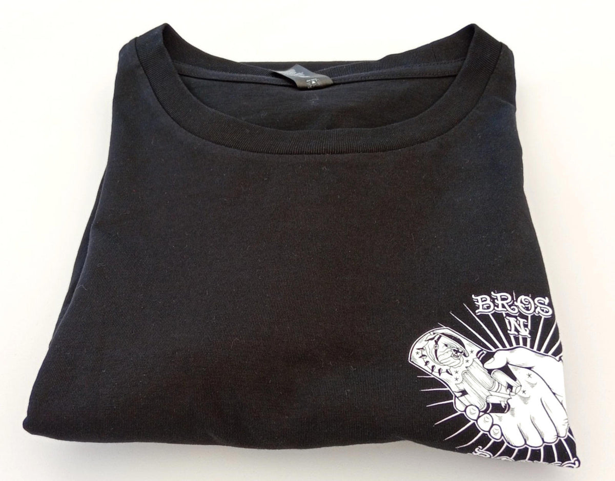 Brothers In Books Graphic Print T-Shirt Men's UK Size XL Black 100% Cotton