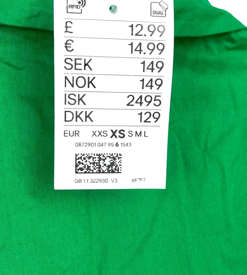 Divided Shirt Green Over Sized Front Pocket Women’s UK Size XS