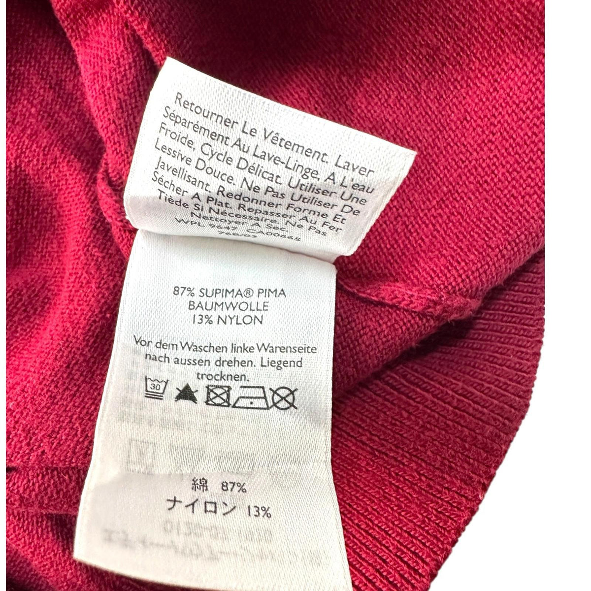 Eddie Bauer Knit Jumper Men's UK Size M Red V-Neck Long Sleeve Sweater