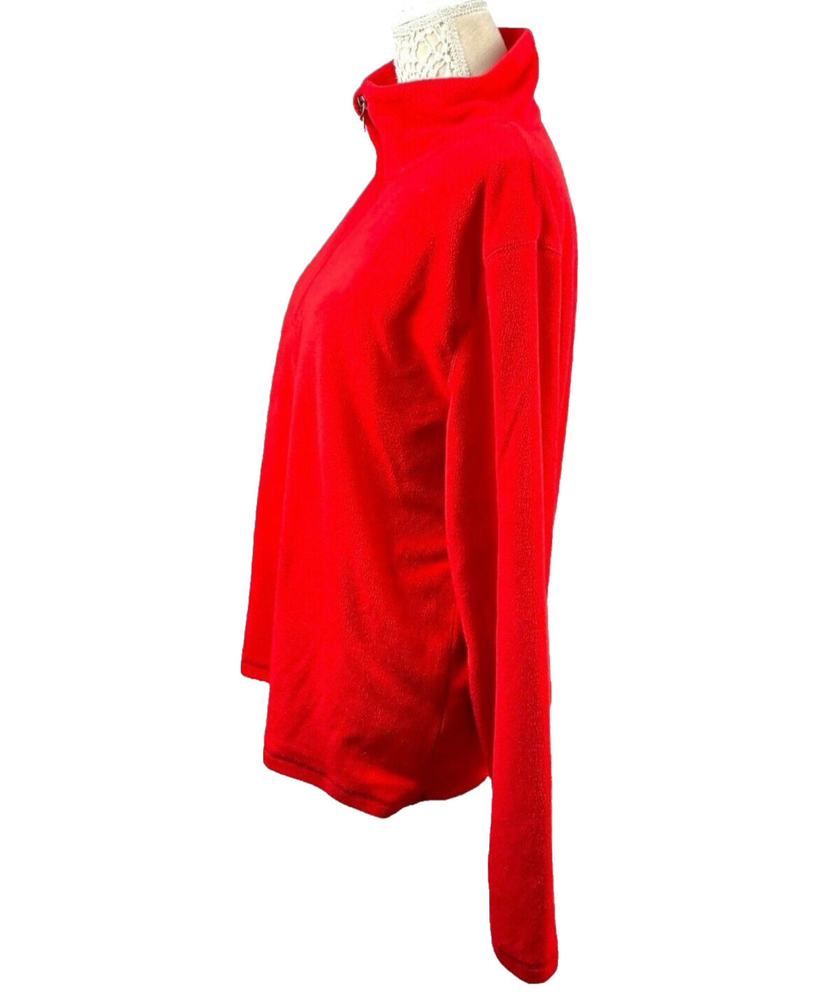 Hutson Harbour Bright Red Fleece Jumper Thin Fleece Women's UK Size L (14-16)