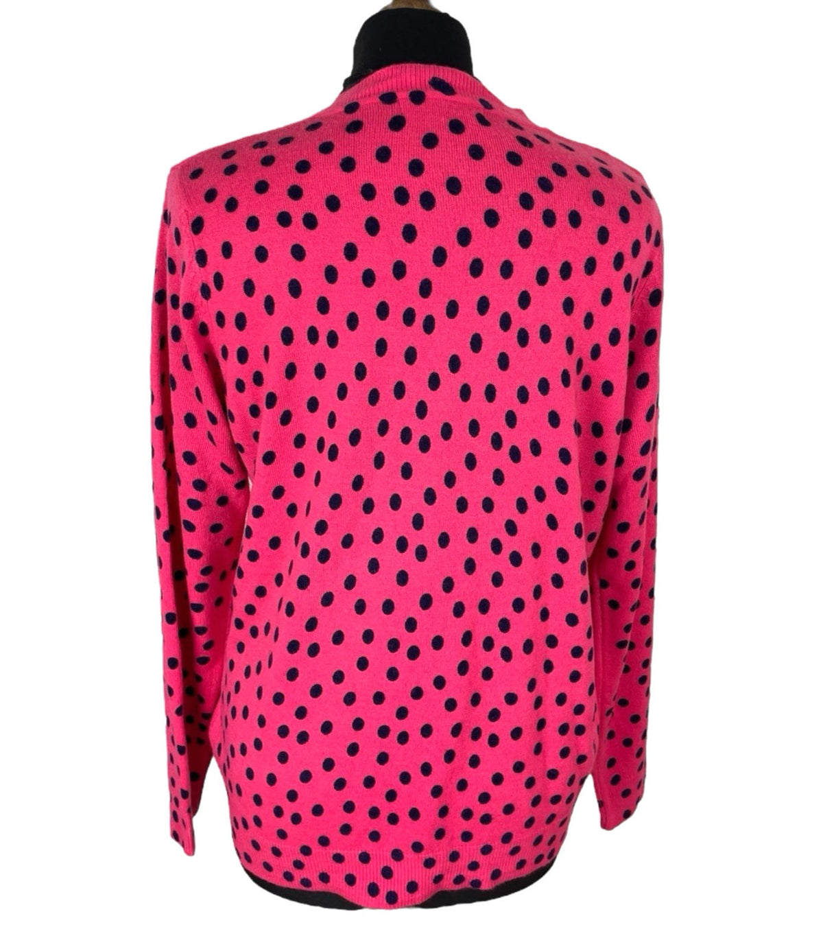Marks & Spencer Pink M&S Collection Pink Jumper Polka Dot Soft Touch Women's UK Size M