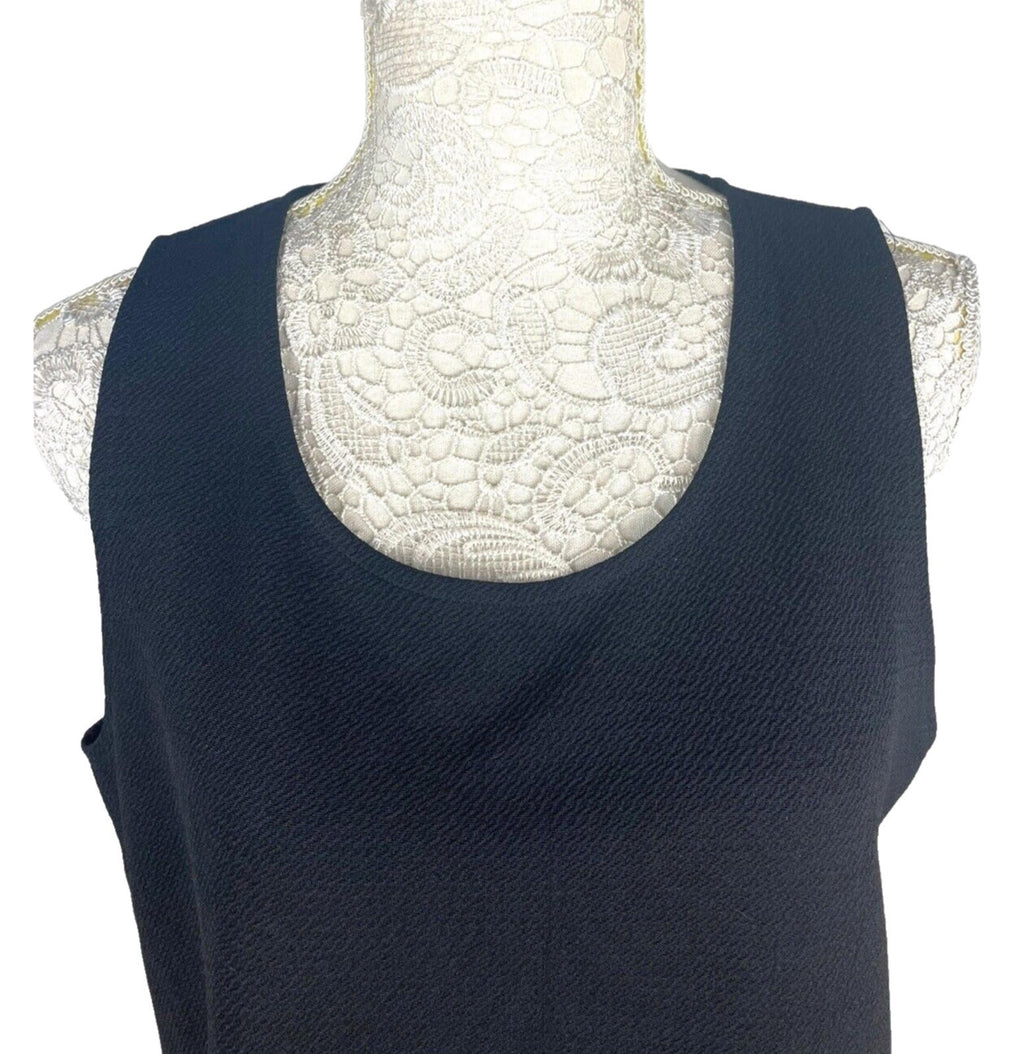 Select Black Select Crop Top Black Laser Cut Scallop Trim Women's UK Size 14