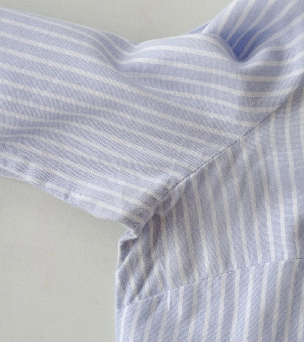 Tommy Hilfiger Shirt Men's UK Size XL Blue Striped Long Sleeve Pockets Easy Care