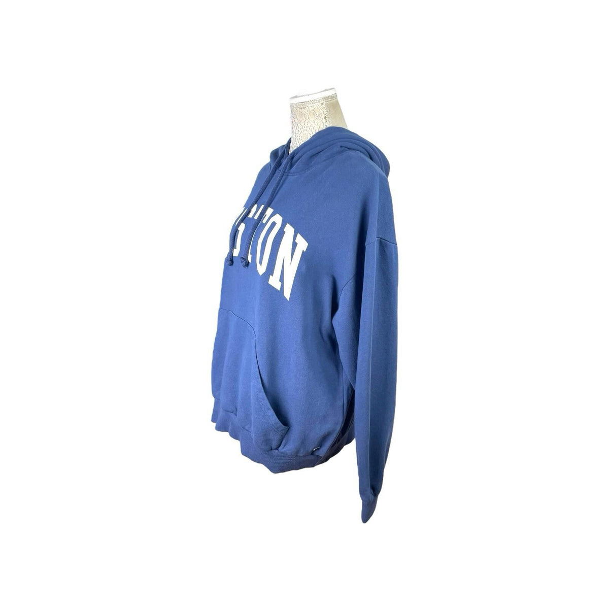 Pull&Bear Pacific Republic Navy Blue Boston Hoodie Oversized Women's UK Size XS