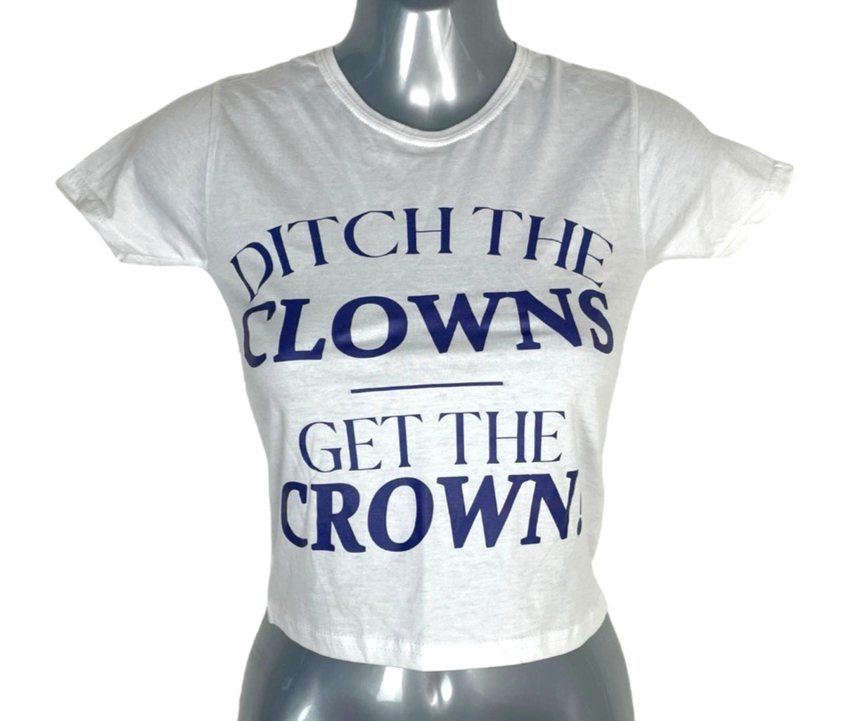 White Graphic Print Crop T-Shirt Top Women's UK Size XS Taylor Swift Crew Neck Jersey