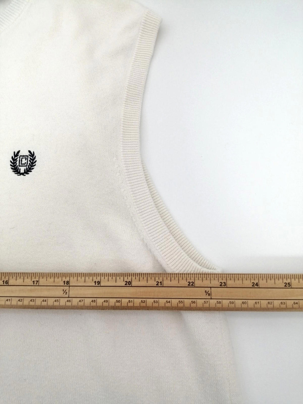 Chaps Cream Chaps Ralph Lauren Jumper Vest Men's Size XL Sweater Sleeveless Cream Cotton