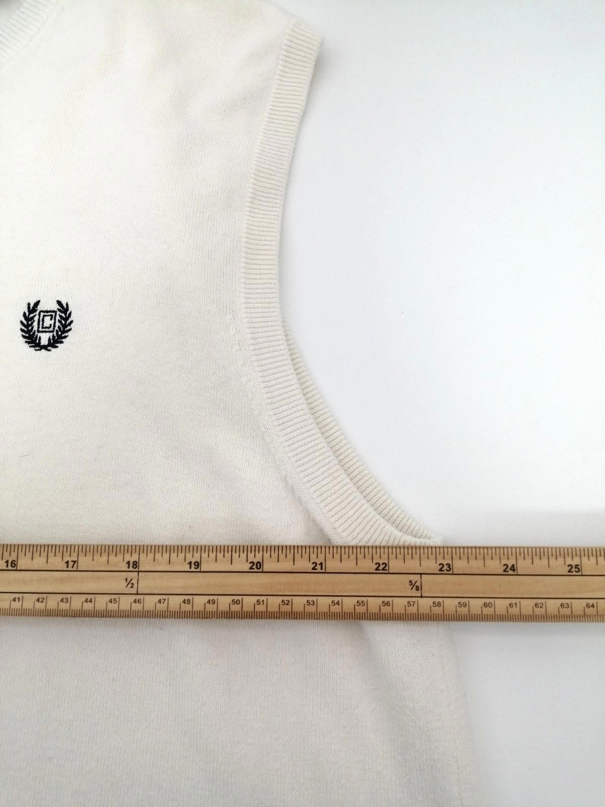 Chaps Cream Chaps Ralph Lauren Jumper Vest Men's Size XL Sweater Sleeveless Cream Cotton