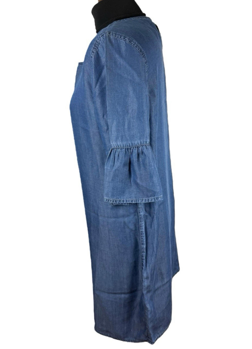 Peacocks Thin Denim Smock Dress Mini Short Sleeve Women's UK Size 12 Summer