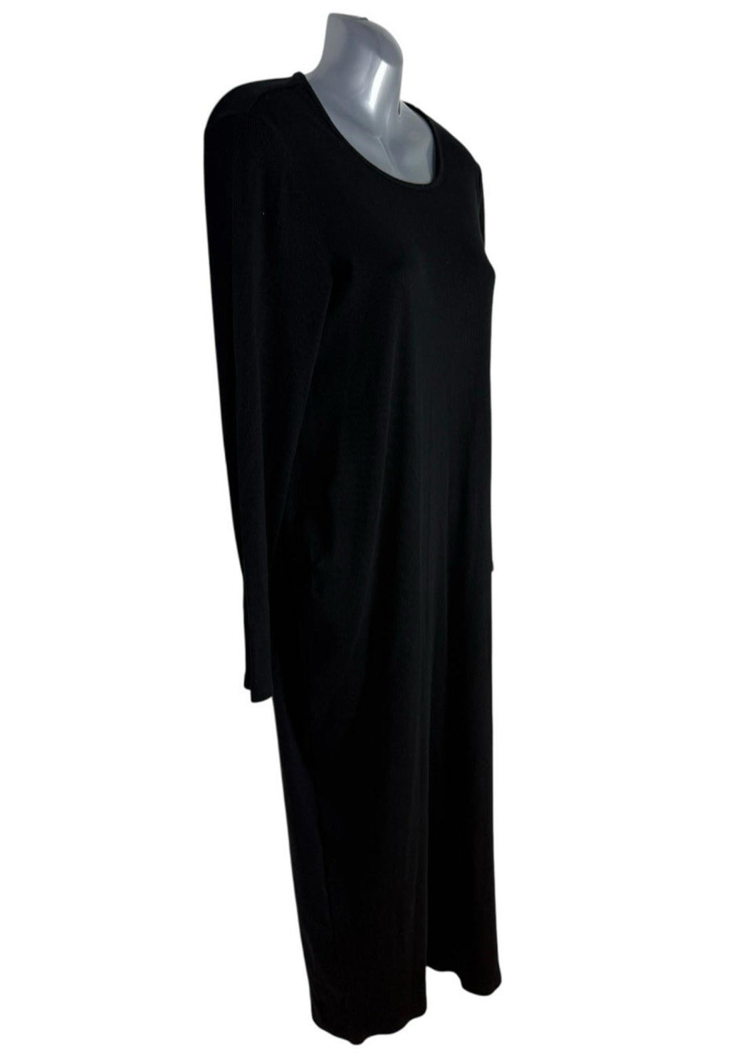 New Look Maternity Dress Black Ribbed Stretch Long Sleeve Women’s UK Size 14