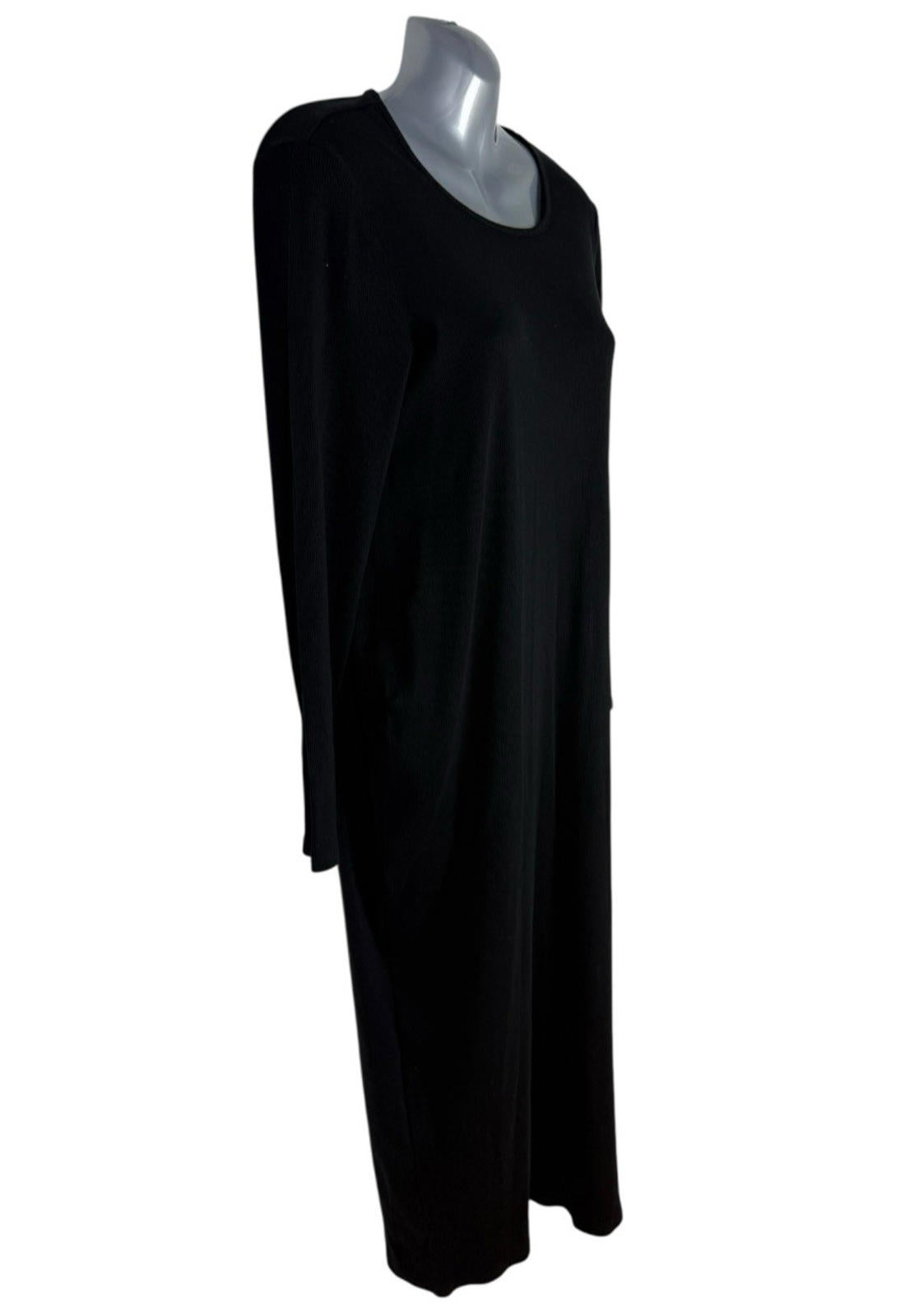 New Look Maternity Dress Black Ribbed Stretch Long Sleeve Women’s UK Size 14