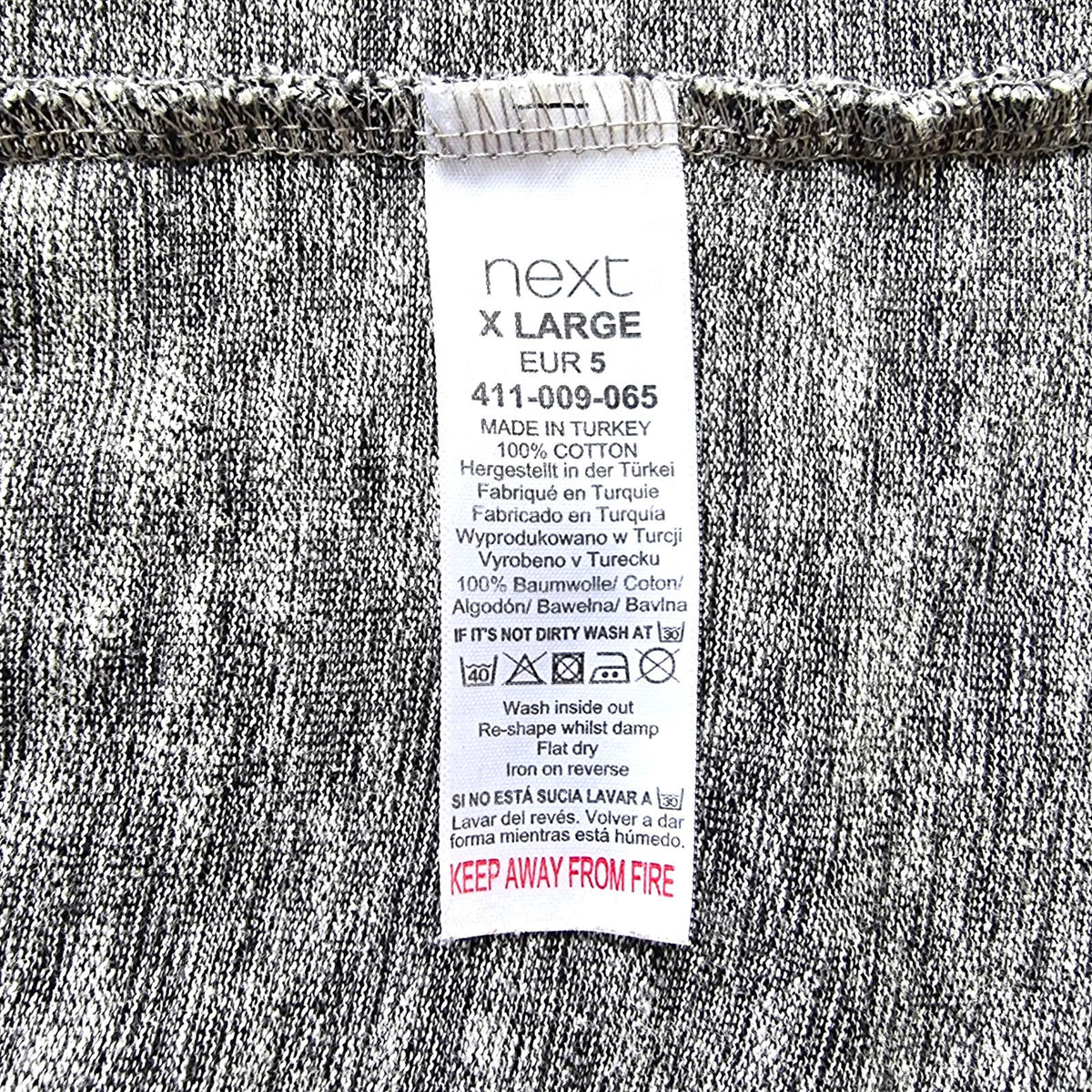 Next T-Shirt Grey San Francisco Slim Fit Crew Neck 100% Cotton Men's UK Size XL