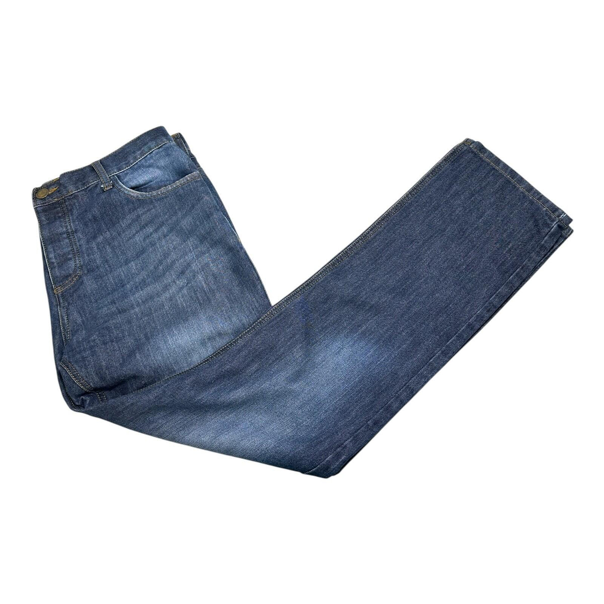 Denim & Co. Blue Denim Co Jeans Men's UK Size 36W 32L Blue Straight Zip Front 5 Pocket