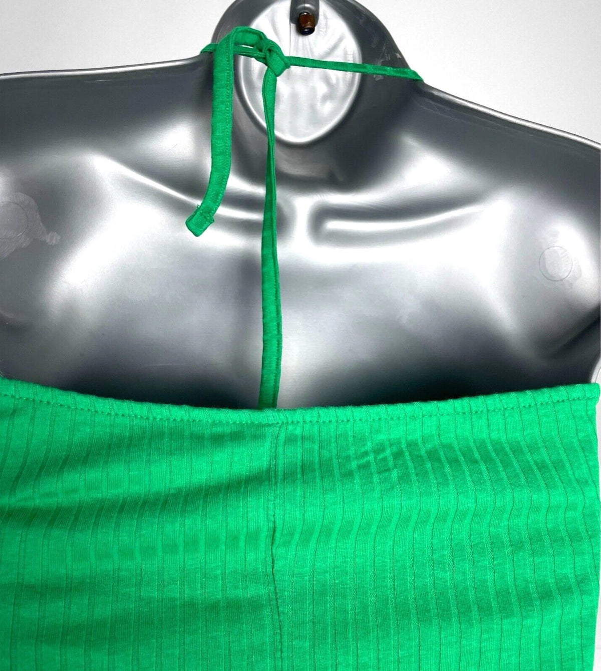 Divided Maxi Dress Green Ribbed Women’s UK Size XS