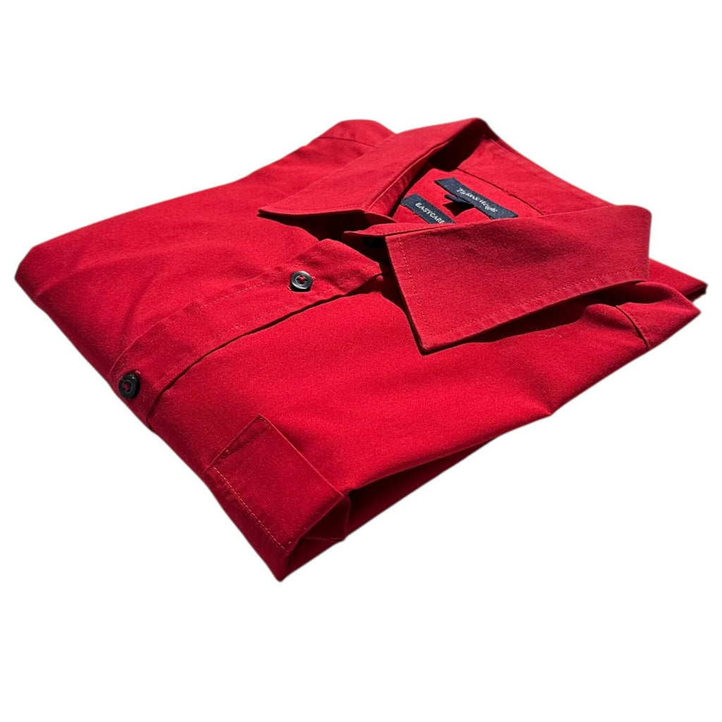 Taylor & Wright Shirt Short Sleeve Red Men's UK Size 2XL Easy Care