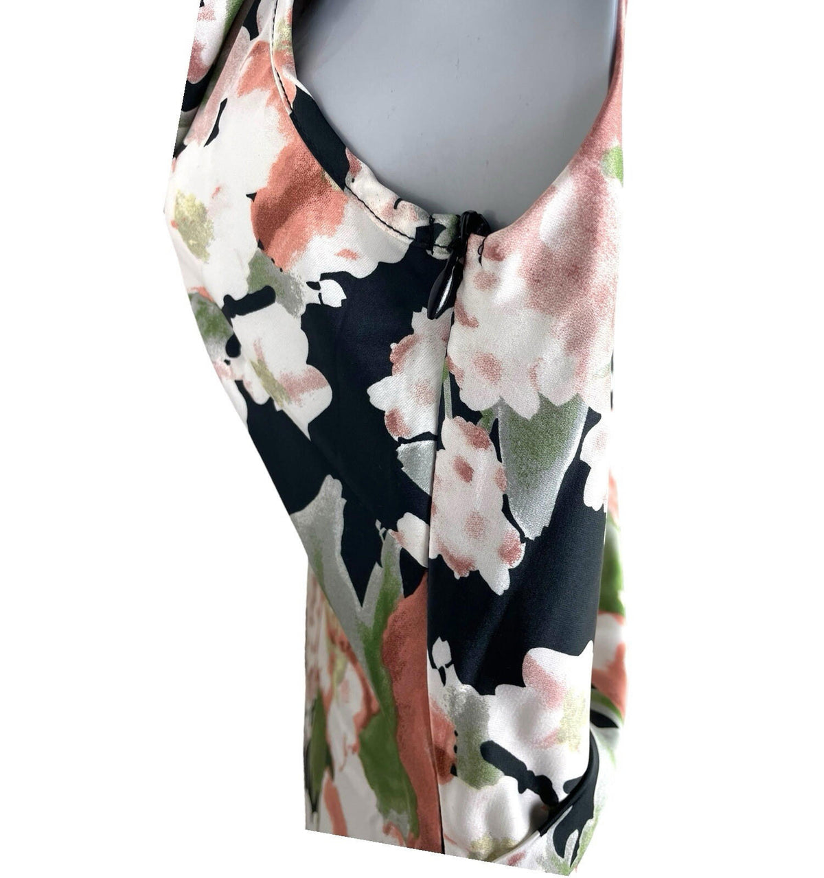 Boohoo Satin Floral Occasion Dress Maxi Cowl Neck Women's UK Size 8