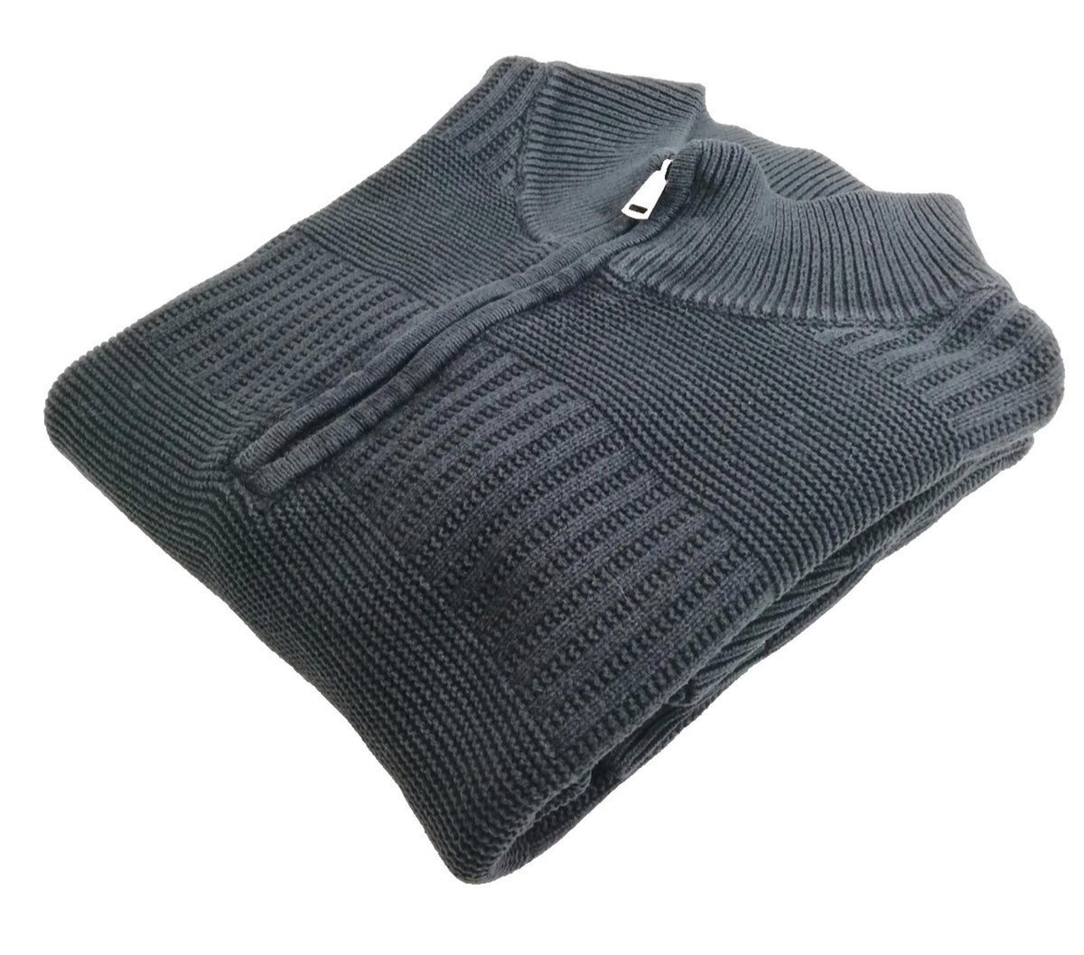 Chaps Black Ralph Lauren Chaps 1/4 Zip Ribbed Black Jumper Men's Size XL 100% Cotton
