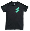 Gildan Black Front Commun Graphic Print T-Shirt Men's Size S Black Crew Neck 100% Cotton