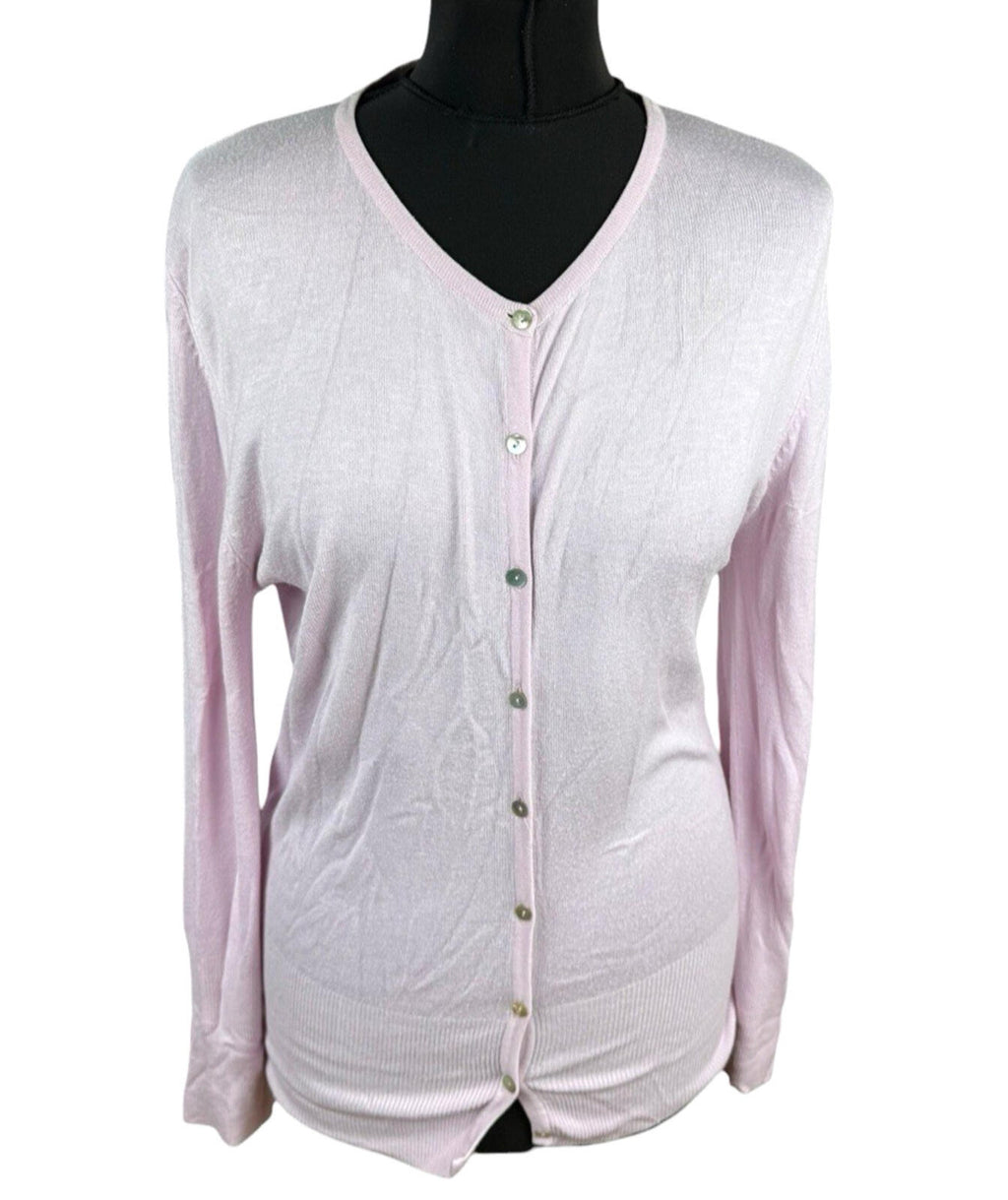 New Look Thin Cardigan Women's UK Size 8 Button Up Long Sleeve Pink