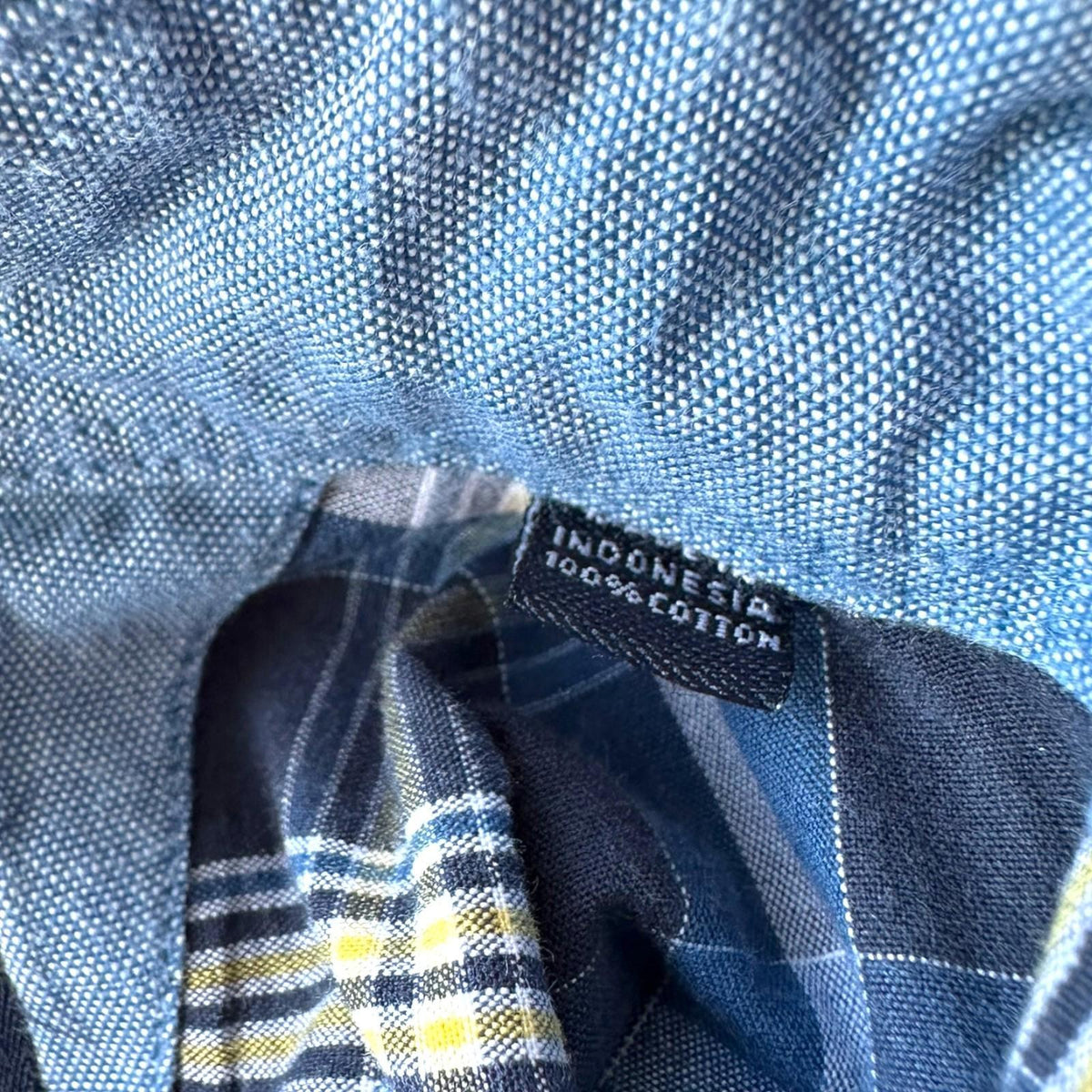 Nautica Shirt Men's UK Size L Blue Striped Long Sleeve Pockets Buttondown Collar