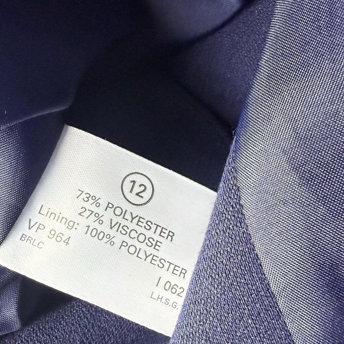 Essentials Blazer Jacket Women's UK Size 12 Mid Length Navy Blue Collared