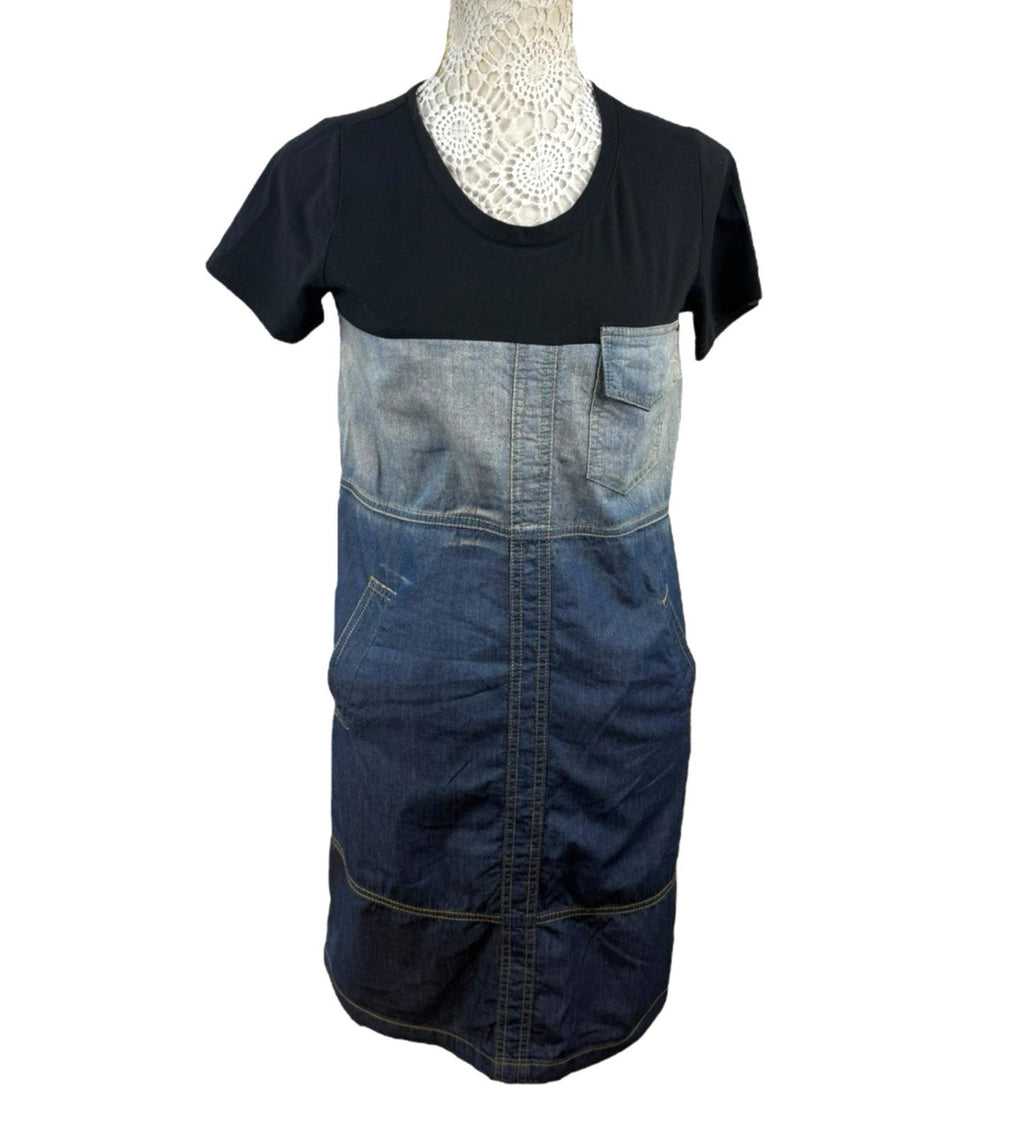 Denim T-shirt Dress Pockets Knee Length Women’s UK Size M (10)