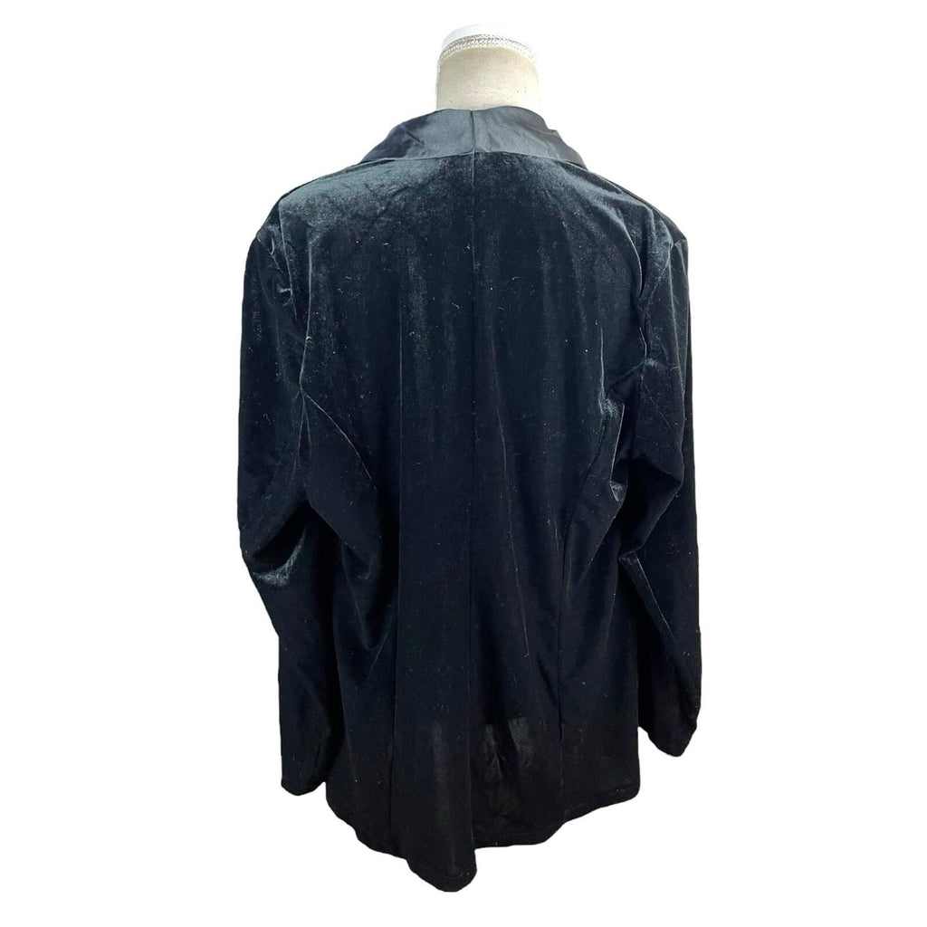 SHEIN Velour Blazer Jacket Women's UK Size XL (14) Black