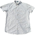 Jack & Jones Shirt Men's UK Size M Short Sleeve White Geometric Palm Print