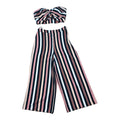 Miss Selfridge Shirred Co-Ord Set Women's UK Size 8 Petite White Multi Stripe Strapless
