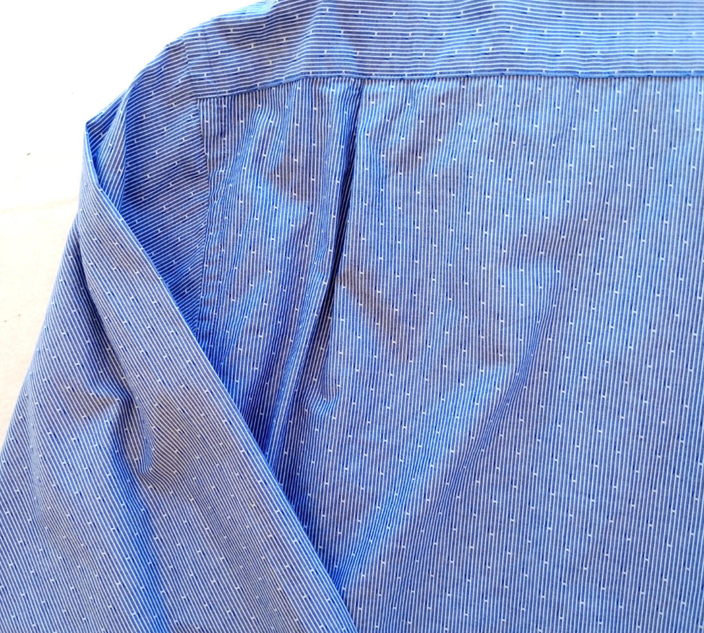 Tommy Hilfiger Shirt Men's UK Size L Blue Geometric Long Sleeve Pockets