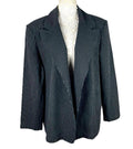 Pretty Little Thing Blazer Jacket Black Stripe Shoulder Pads Women's UK Size 14