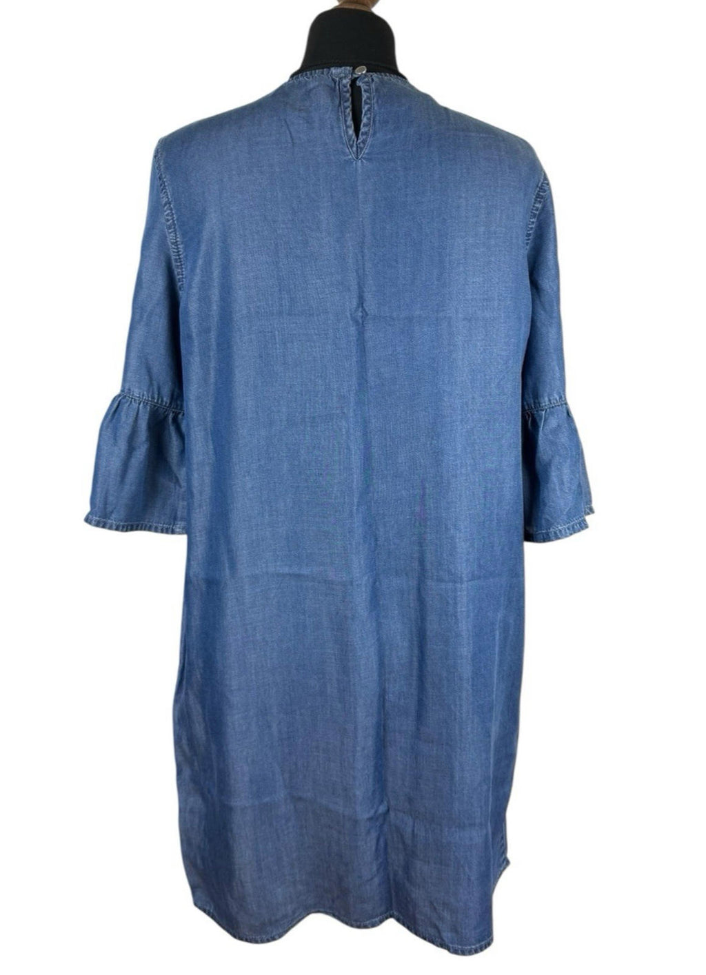 Peacocks Thin Denim Smock Dress Mini Short Sleeve Women's UK Size 12 Summer